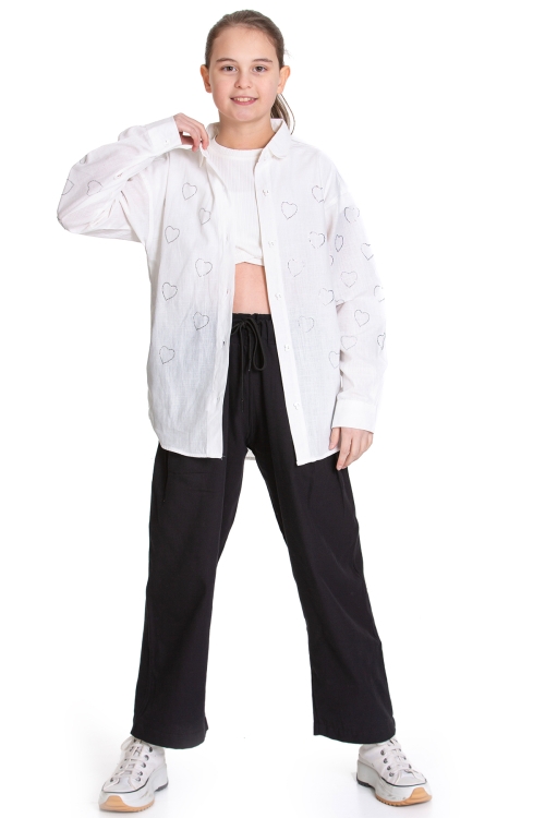 Kız Çocuk 2li Alt-Üst Takım (Pantolon+Gömlek) P1095