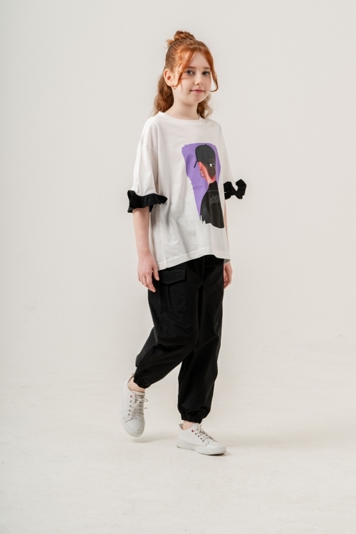 Kız Çocuk 2li Takım (Jogger Pantolon+T-Shirt) P1028