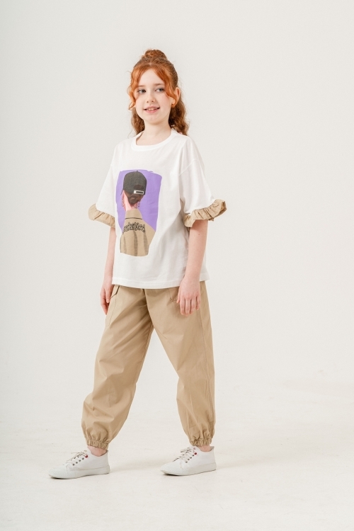 Kız Çocuk 2li Takım (Jogger Pantolon+T-Shirt) P1028