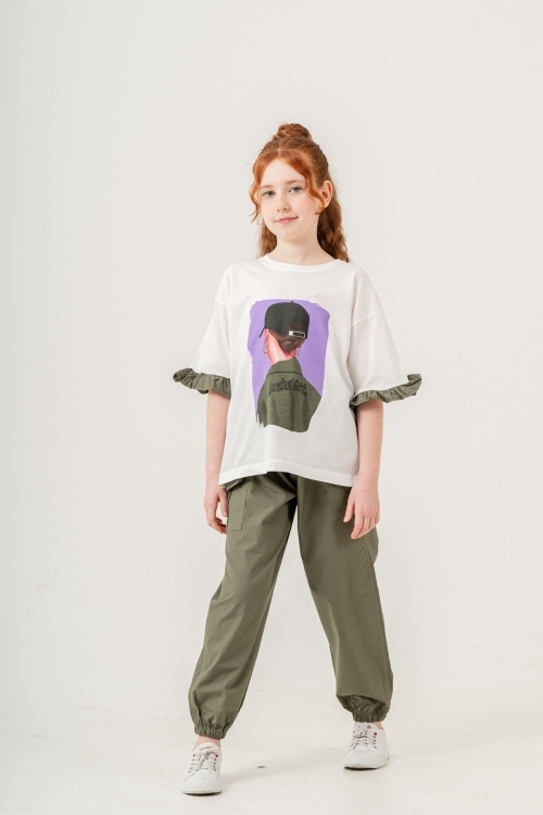 Kız Çocuk 2li Takım (Jogger Pantolon+T-Shirt) P1028