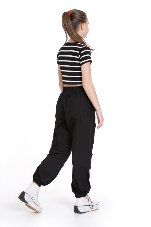 Kız Çocuk 2li Takım (Paraşüt Pantolon+Crop Bady T-shirt) P1078