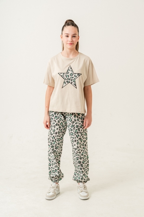 Kız Çocuk 3lü Takım (Ceket+Pantolon+T-shirt) P1013