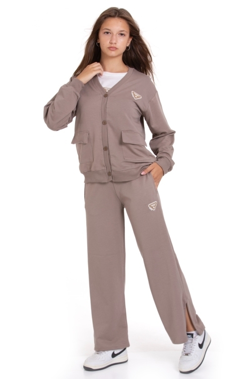 Kız Çocuk 3lü Takım (Hırka+T-Shirt+Alt) 2 İplik  1217.1