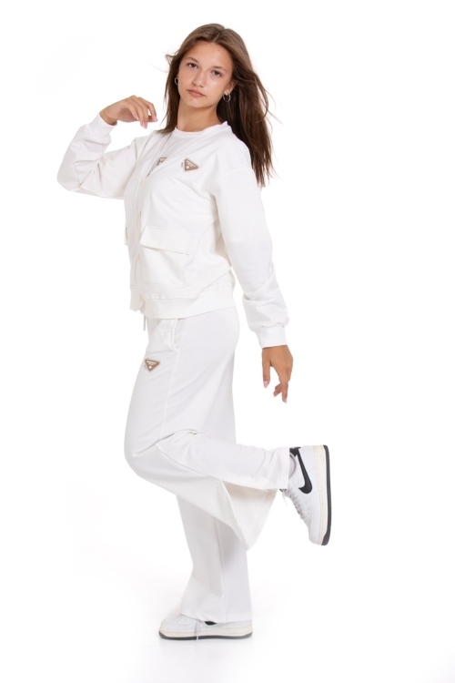 Kız Çocuk 3lü Takım (Hırka+T-Shirt+Alt) 2 İplik  1217.1