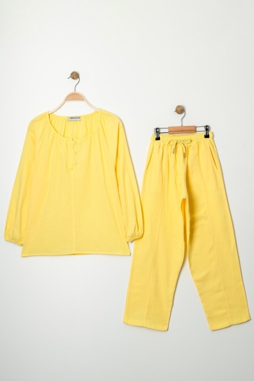 Kız Çocuk %100 Jüt Pamuk Alt-Üst Takım P1038