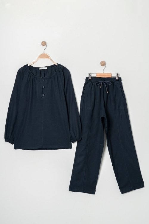 Kız Çocuk %100 Jüt Pamuk Alt-Üst Takım P1038