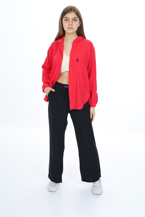 Kız Çocuk Flamlı Pamuk Alt Üst Takım P309