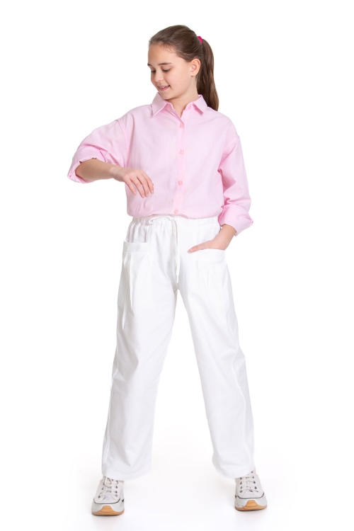 Kız Çocuk Gömlek ve Pantolonlu Alt-Üst Takım P1155