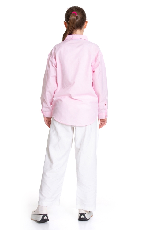 Kız Çocuk Gömlek ve Pantolonlu Alt-Üst Takım P1155