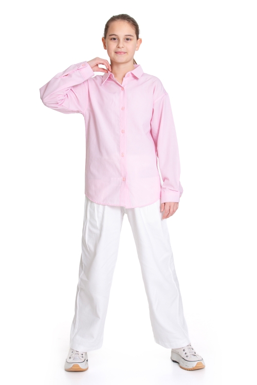 Kız Çocuk Gömlek ve Pantolonlu Alt-Üst Takım P1155