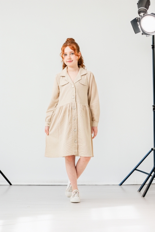 Kız Çocuk Jüt Pamuklu Elbise P1010