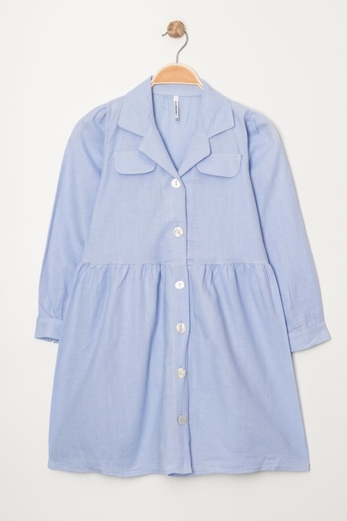 Kız Çocuk Jüt Pamuklu Elbise P1010