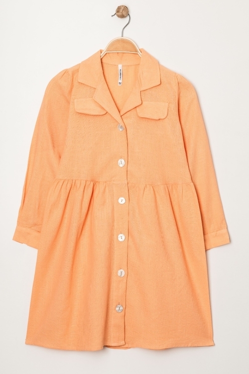 Kız Çocuk Jüt Pamuklu Elbise P1010