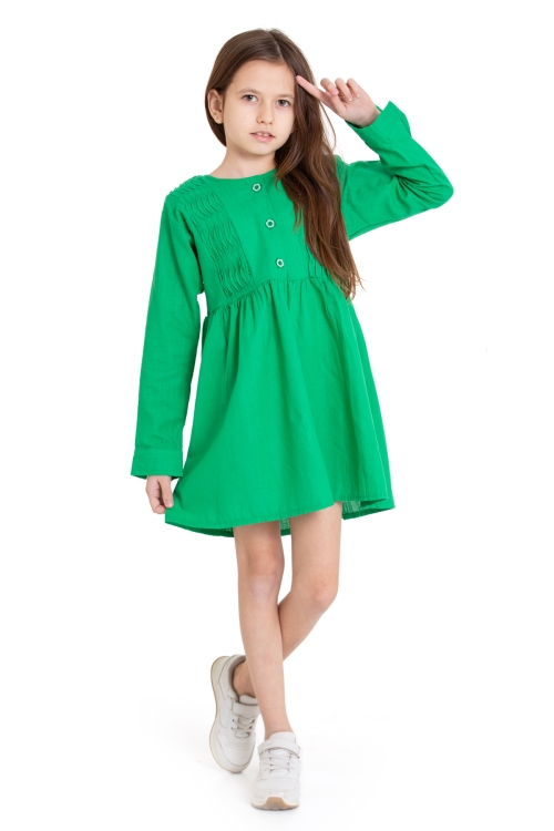 Kız Çocuk Pile Fırfır Detaylı Elbise P1017