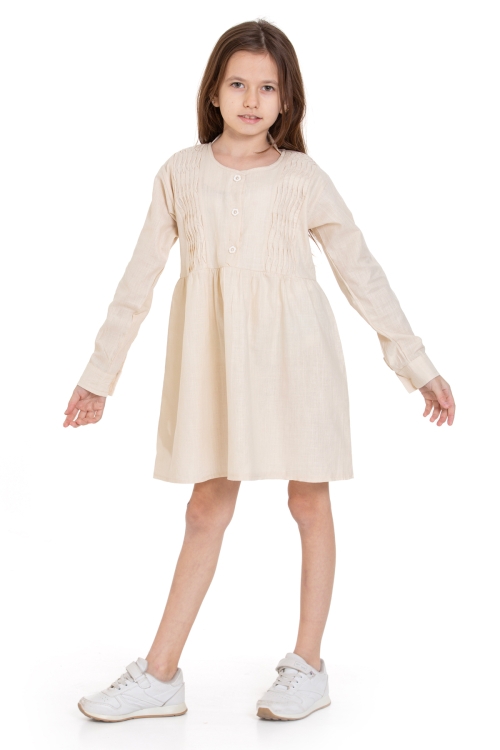 Kız Çocuk Pile Fırfır Detaylı Elbise P1017