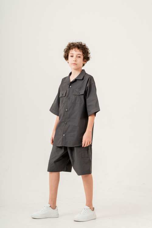 Erkek Çocuk 2li Takım (Gömlek+Bermuda Pantolon) P1032