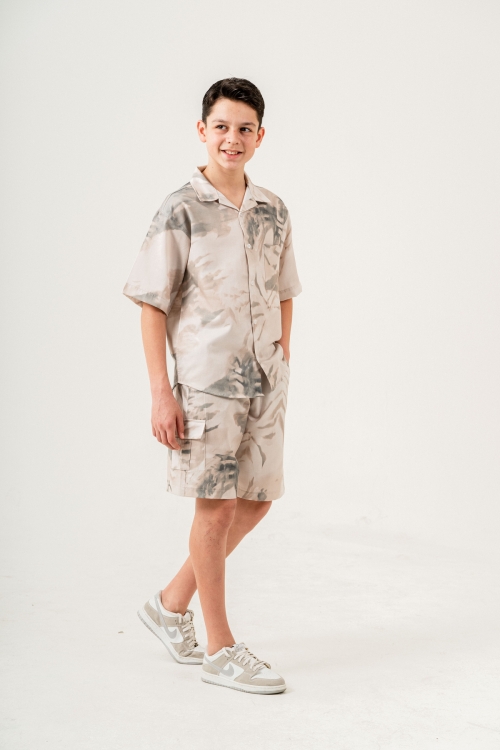 Erkek Çocuk 2li Takım (Gömlek+Bermuda Pantolon) P1057