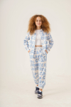 Kız Çocuk Harf Baskılı Alt-Üst Takım (Jogger Pantolon+Gömlek) P1020