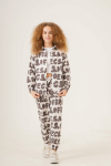 Kız Çocuk Harf Baskılı Alt-Üst Takım (Jogger Pantolon+Gömlek) P1020