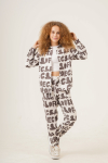 Kız Çocuk Harf Baskılı Alt-Üst Takım (Jogger Pantolon+Gömlek) P1020